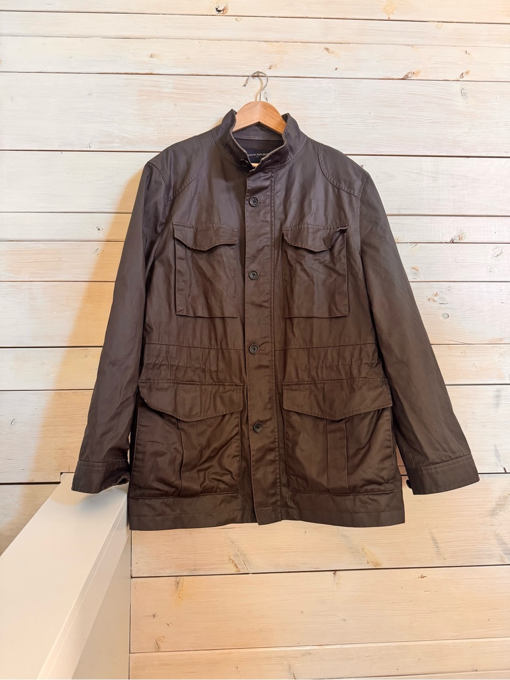 Banana Republic Men's Classic Waxed Utility Jacket - Brown